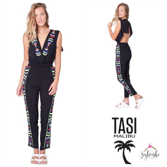 🔥Tasi Malibu ASHLEY Jumpsuit - Black - Picture 4 of 4